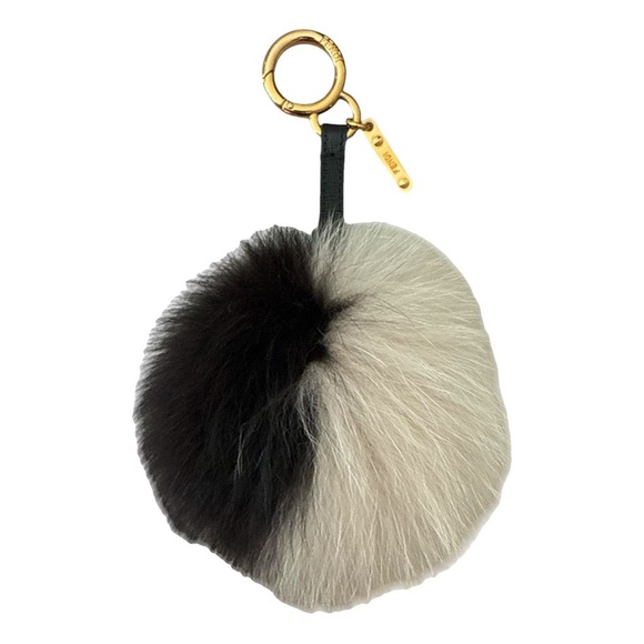 FENDI Two-Tone Fur Pom Pom Bag Charm - Picture 2 of 4